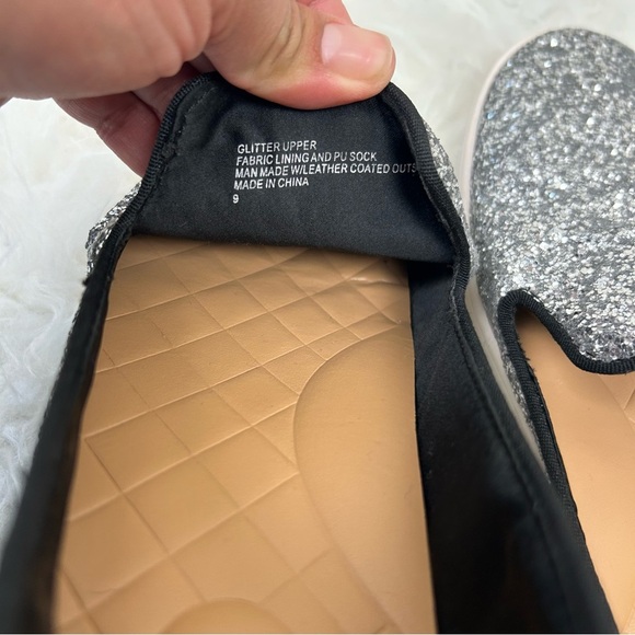Birdies The Swift in Crushed Chrome glitter slip-on sneaker size: 9 - Picture 8 of 9